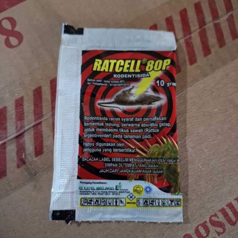 Ratcell 80 P 10 gram - Rodentisida Pembasmi Tikus