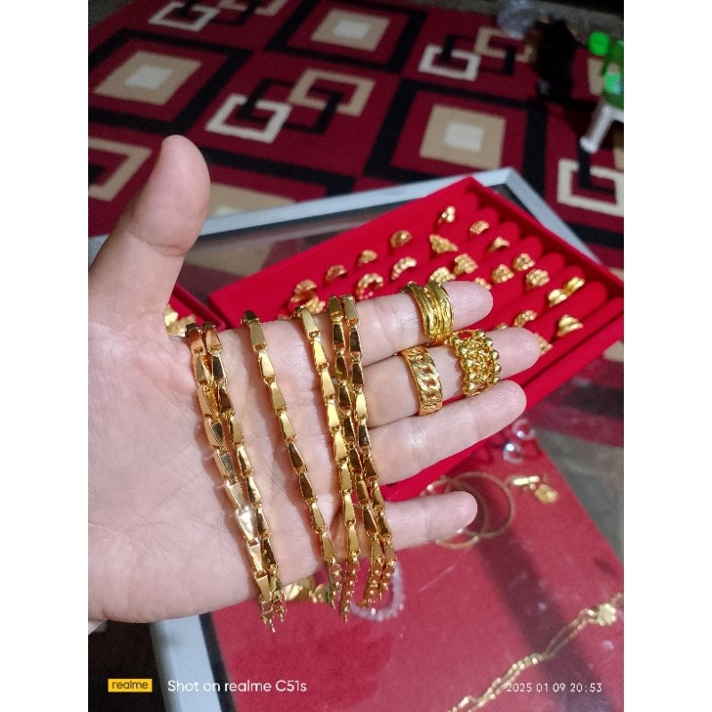 Gelang Koin sepuh emas 24k