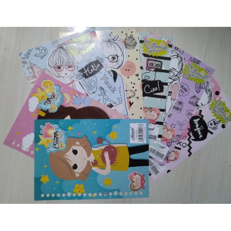 

Isi binder bergambar loose leaf pembatas kertas