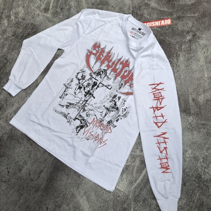 SEPULTURA kaos lengan panjang putih pria dan wanita