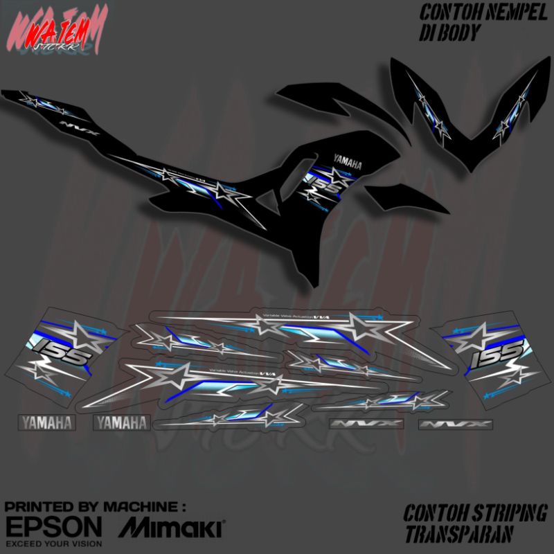 STRIPING TRANSPARAN AEROX NEW NVX AEROX CONNECTED V2