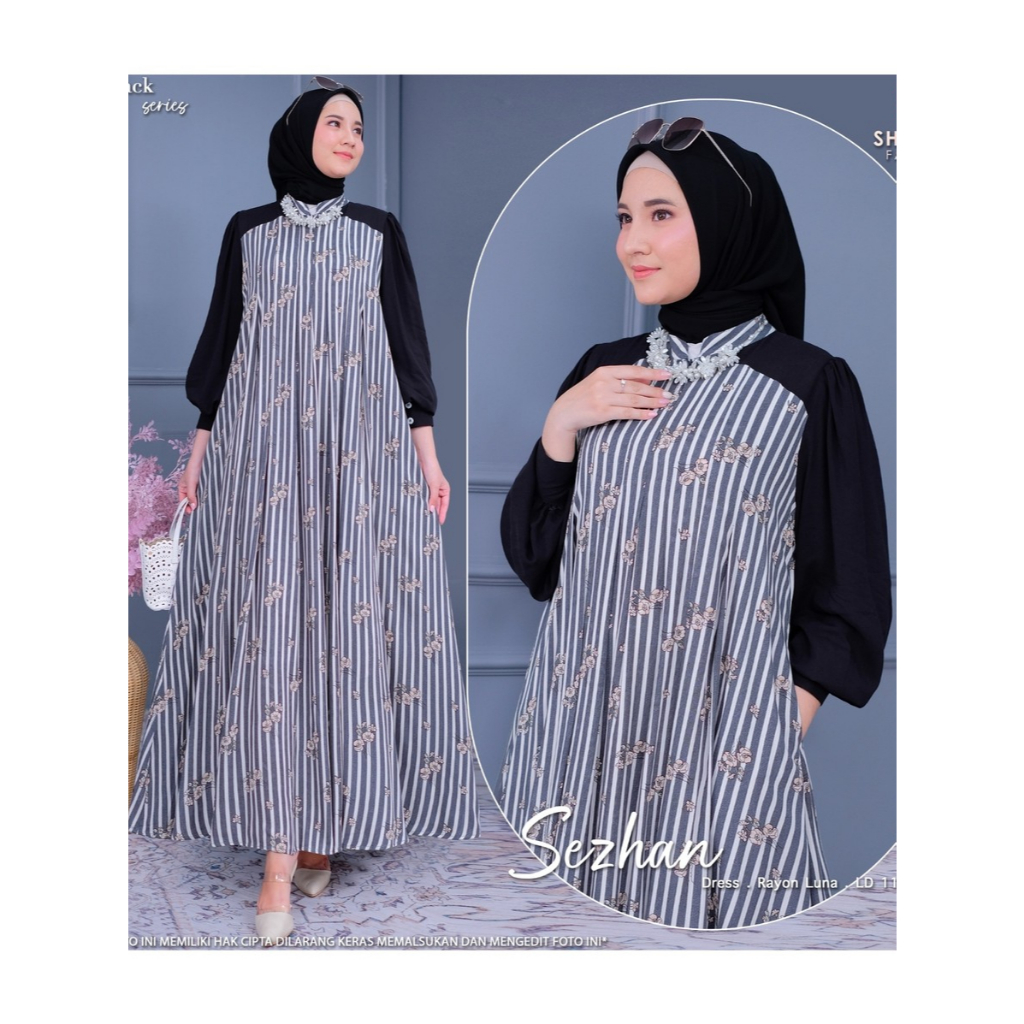 Gamis Lebaran Gamis Terbaru Sezhan by Shofiya Fashion