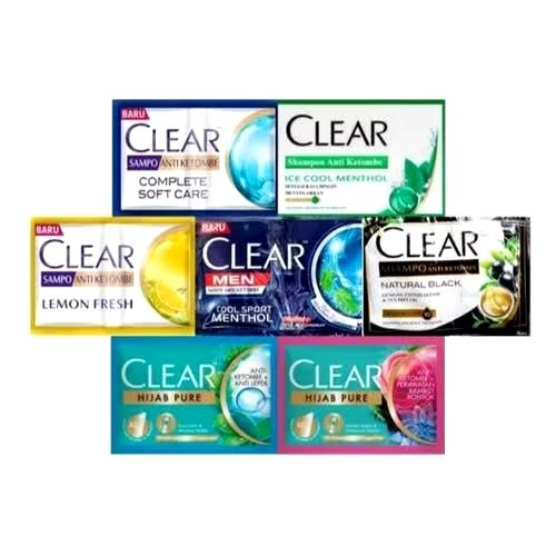 HM ~ 1 RENCENG UNILEVER Clear Shampo Shampoo | 24 SACHET  x 4,5ml