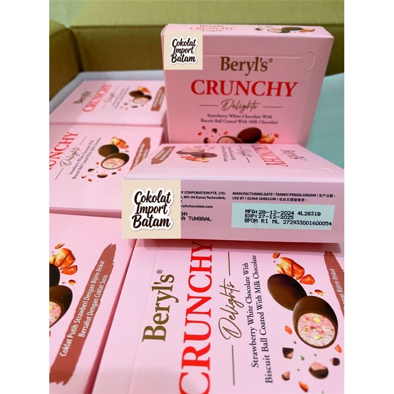 

coklat beryls crunchy delights 60gram (ready stock) exp Januari 2026 1kotak isi 18pcs