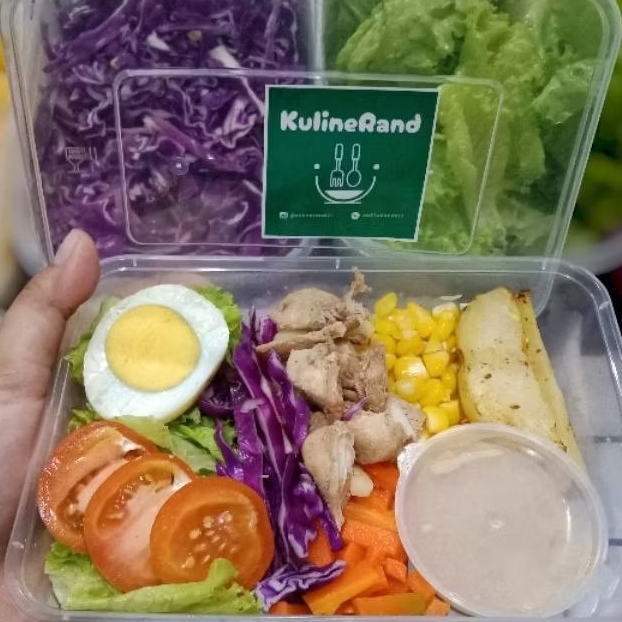 Vegie Salad Mix (Egg & Chicken Grill) / Salad Sayur Telur & Ayam Panggang