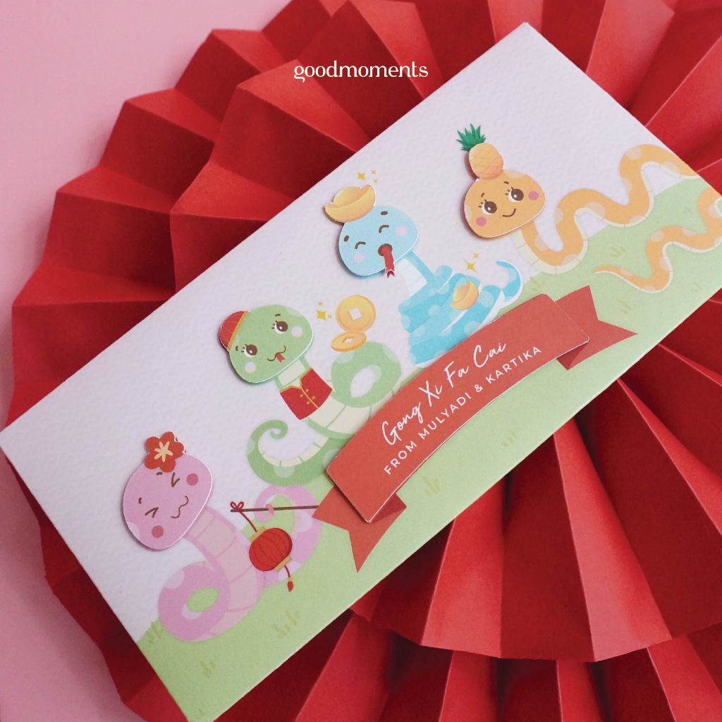 

[CUSTOM] Long Snake Angpao with Custom Name - Angpao Ular / Imlek 2025 / CNY / Angpao Snake - Goodmoments