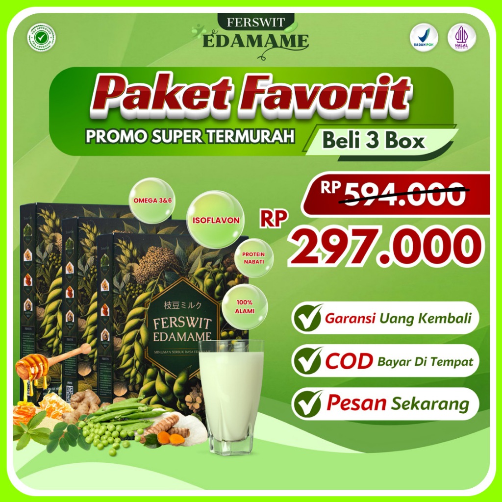 

FERSWIT EDAMAME susu jepang Asli Original 100% ALAMI 3 BOX