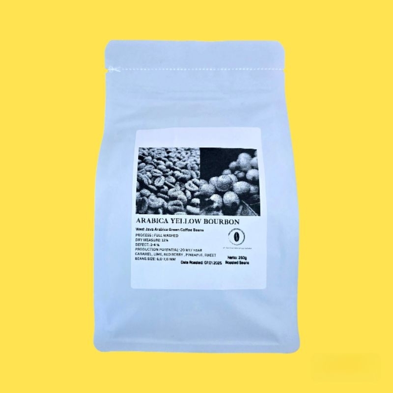 

Biji Kopi Roasted Beans Arabika Yellow Bourbon-250g