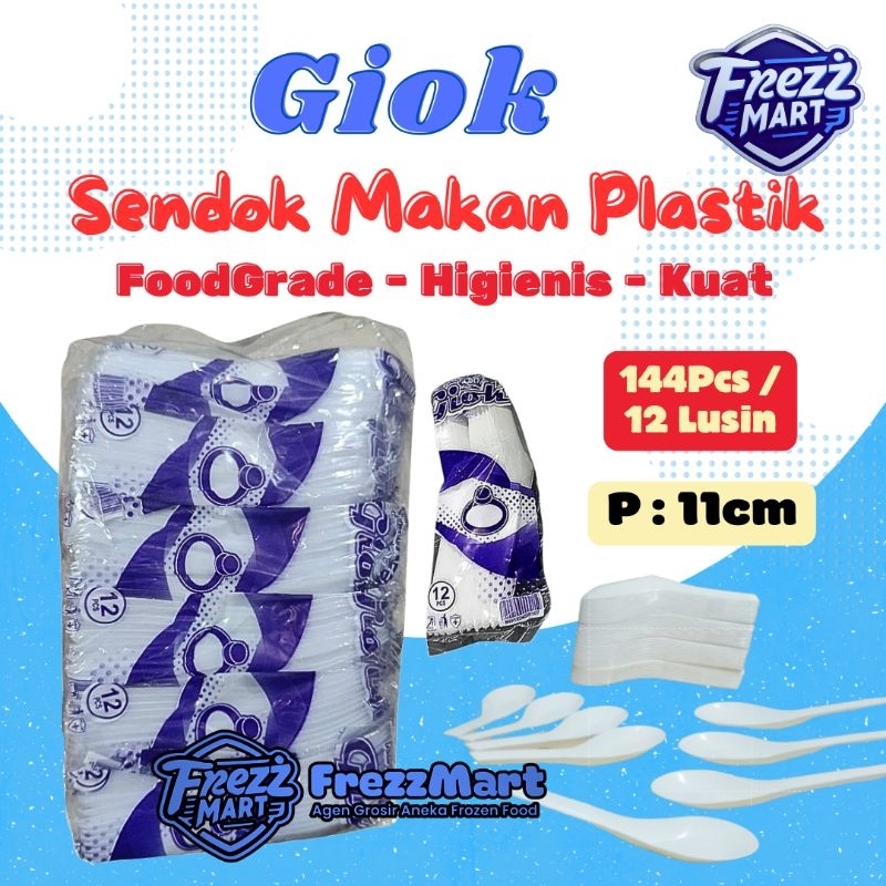 Sendok Bebek Giok Plastik Putih Susu Pack isi 144 Pcs 12 Lusin Tebal Kuat Food Grade