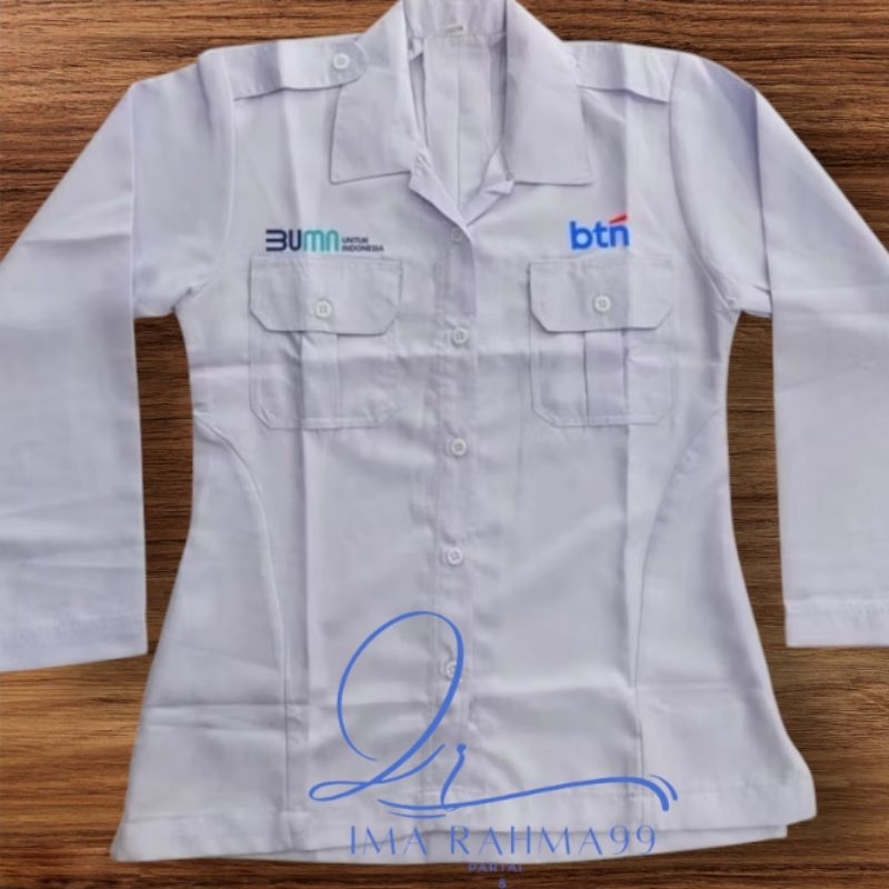 kemeja bumn btn seragam bumn btn model slimfit/cewek