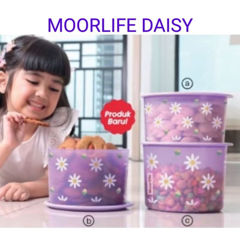 MOORLIFE DAISY / VIOLA CANISTER TOPLES SUSU/CEMILAN