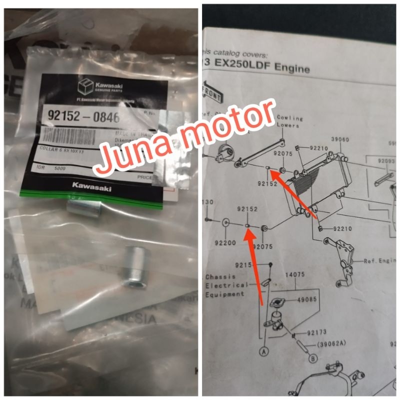 bosh dudukan radiator Ninja 250fi old Ninja 250 fi old original