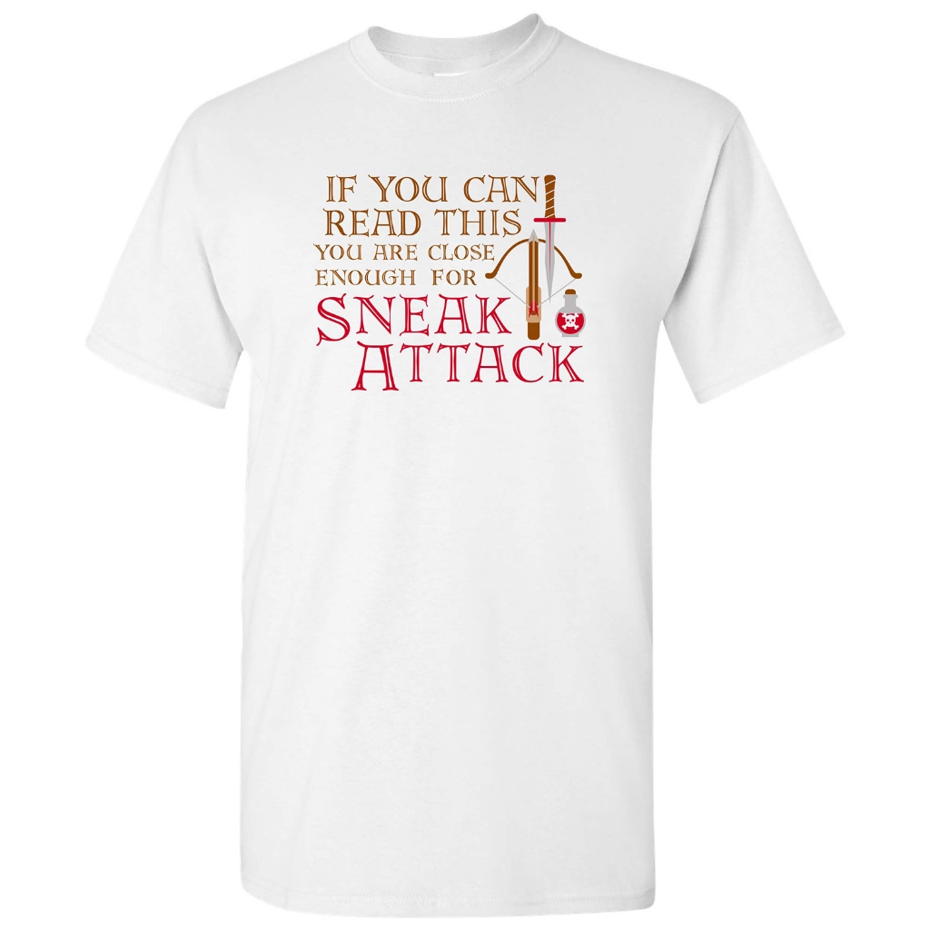 Cukup Dekat untuk Serangan Diam-diam - Kaos Meja RPG Thief Dagger d20