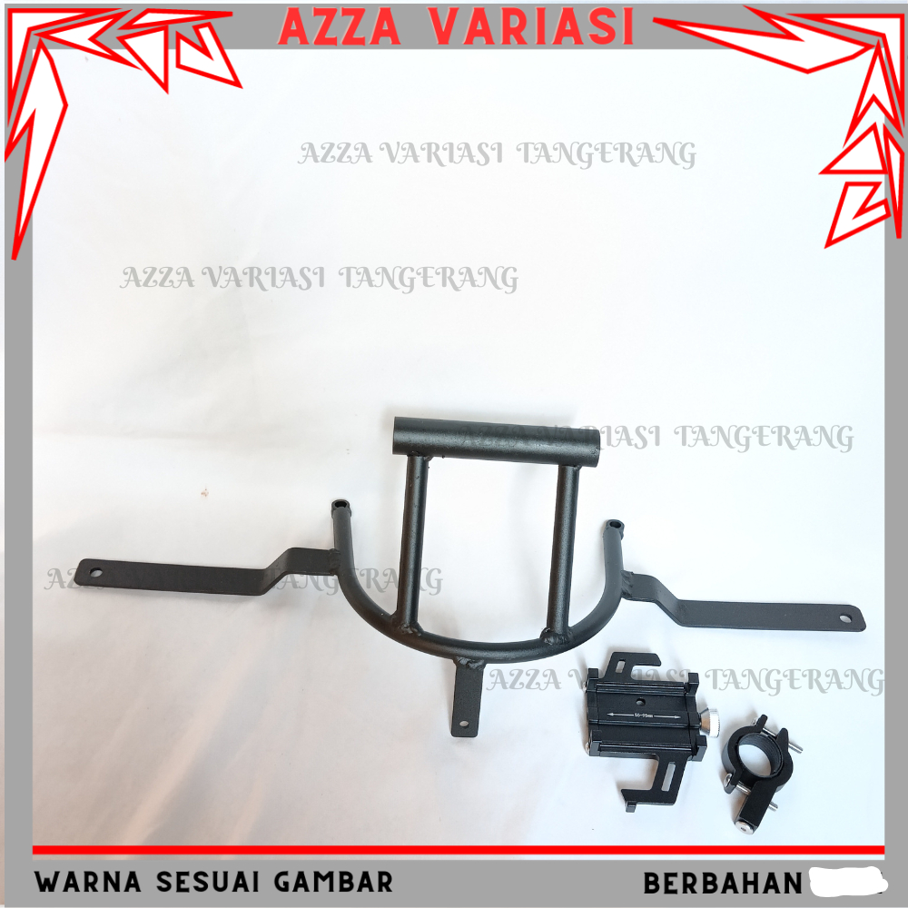 PAKET HOLDER HP YAMAHA NMAX PEGANGAN DUDUKAN HANDPHONE BRACKET SEPEDA MOTOR ALUMUNIUM V2 DUDUKAN HAN