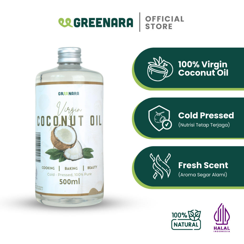 

Greenara - Virgin Coconut Oil VCO 500ml / Minyak Kelapa
