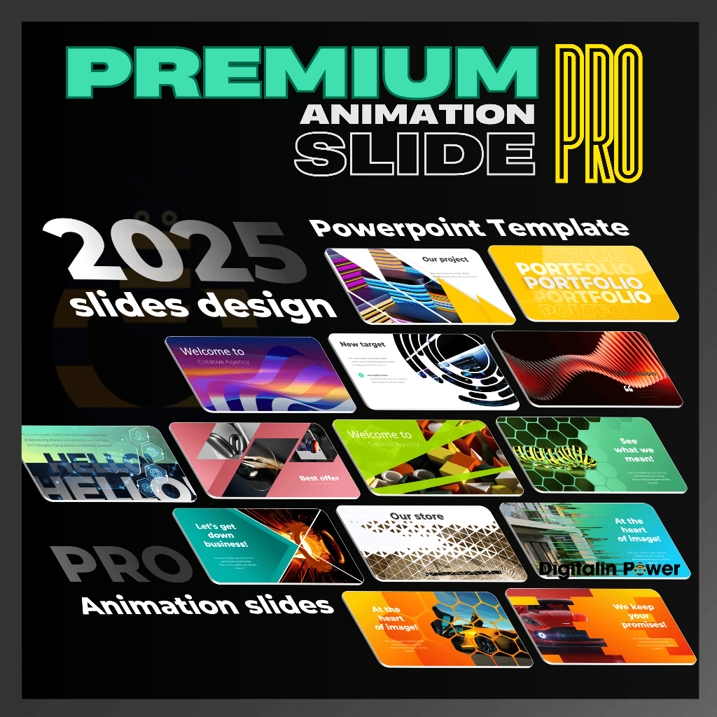 Powerpoint Template Premium PRO Animasi Slide Presentasi Template PPT Seminar Meeting Compro Sempro
