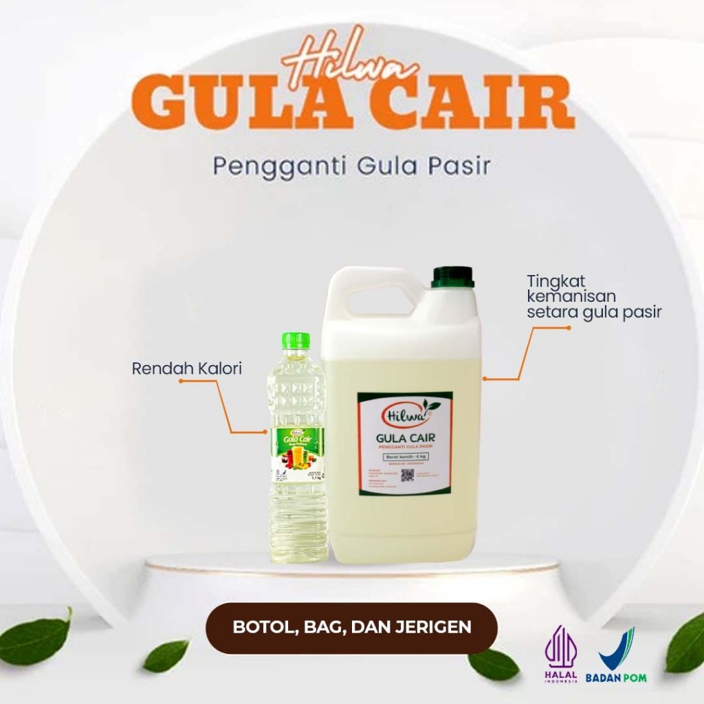 

Hilwa Gula Cair Fruktosa Alami Rendah Kalori Premium All Varian (Jerigen dan Botol)