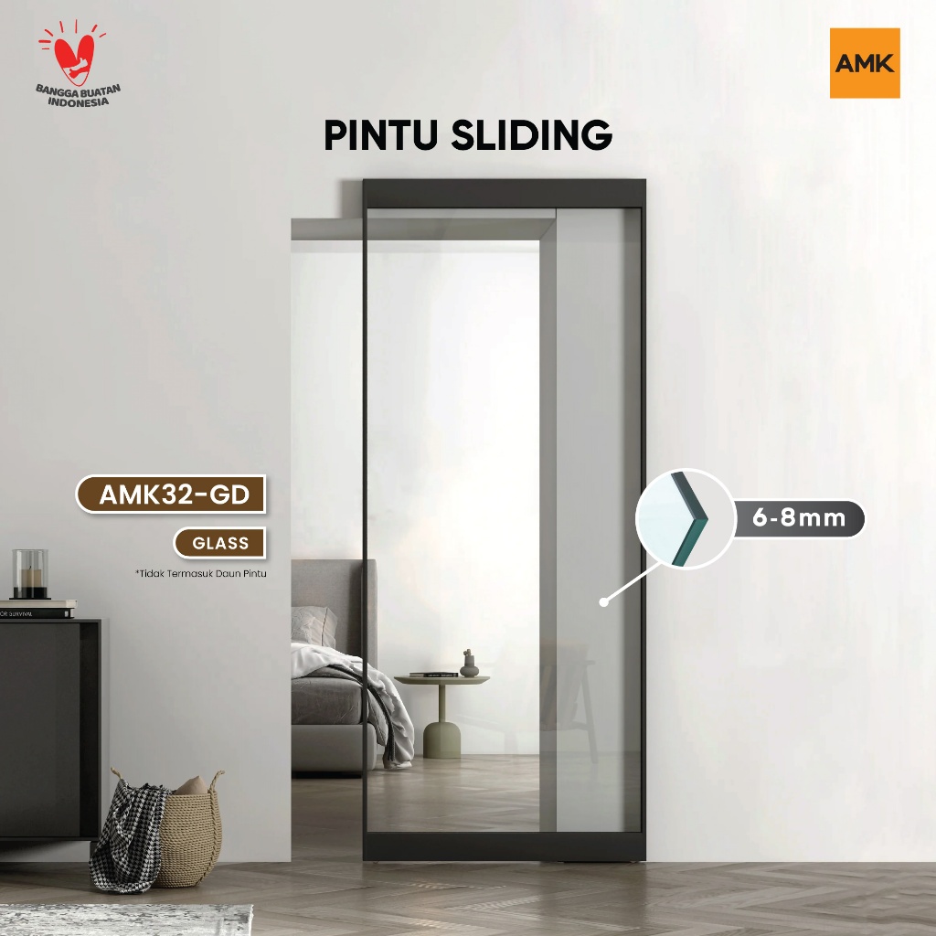 AMK Rel Sliding Ghost Door Glass