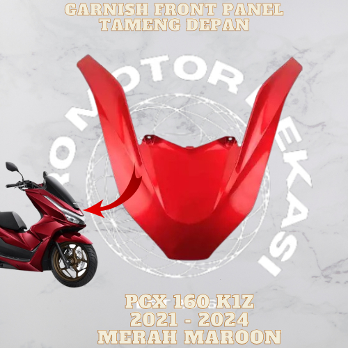 cod - garnish front panel tameng depan honda pcx 160 k1z 2022 2023 2024 merah maroon