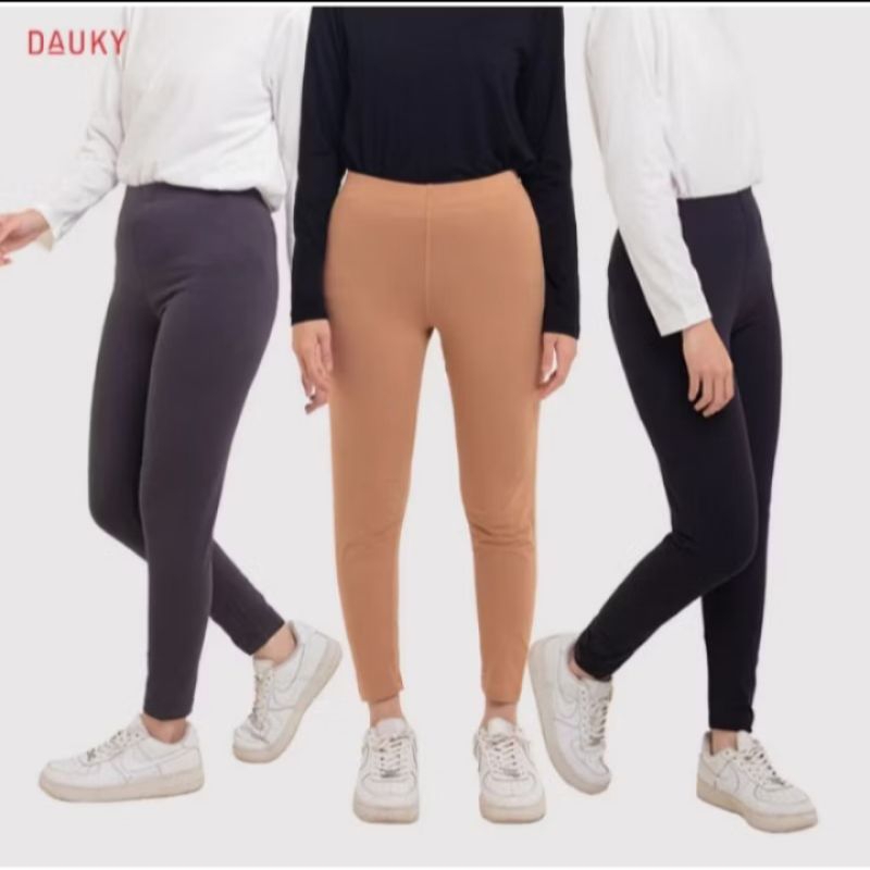 Legging Wanita Polos Bahan Kaos Adem Nyaman Strech Legging Kailan - Dauky
