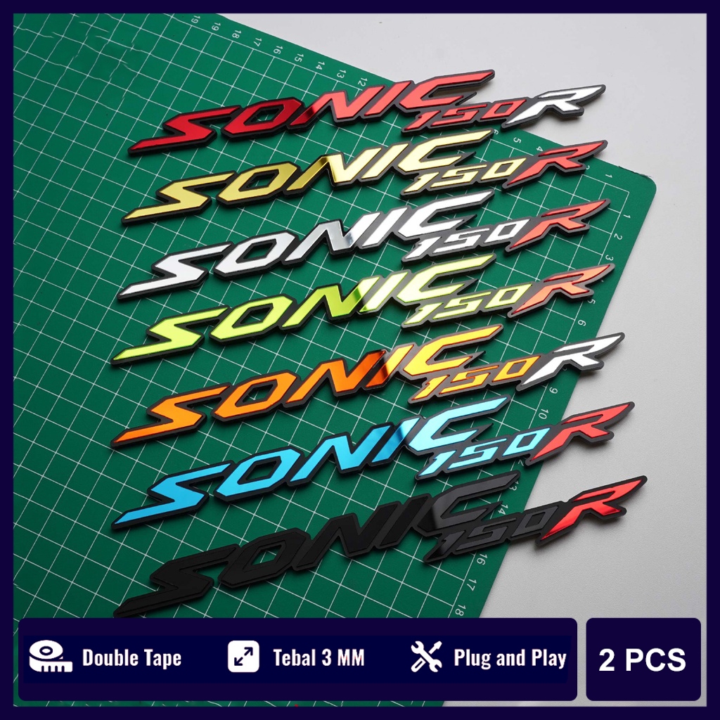 EMBLEM SONIC 150R LOGO SONIC 150R BUKAN STIKER SONIC TULISAN SONIC TIMBUL 3D AKSESOSIS SONIC 150 R V