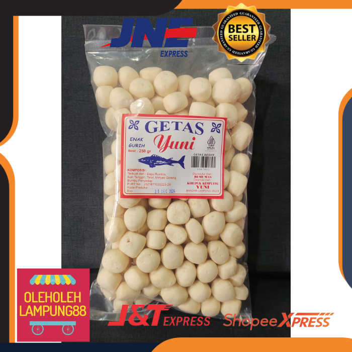 

Yuni Kerupuk Getas Yuni Asli Lampung Kemasan Besar 250Gr Kerupuk Getas Oleh Oleh Lampung Ikan Asli