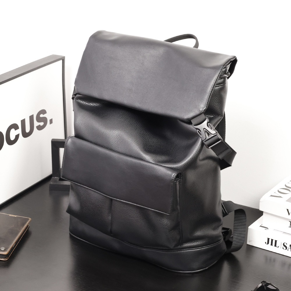 Tas Ransel Kulit PU Pria Tas Backpack Pria Tas Sekolah Kuliah TP-2808