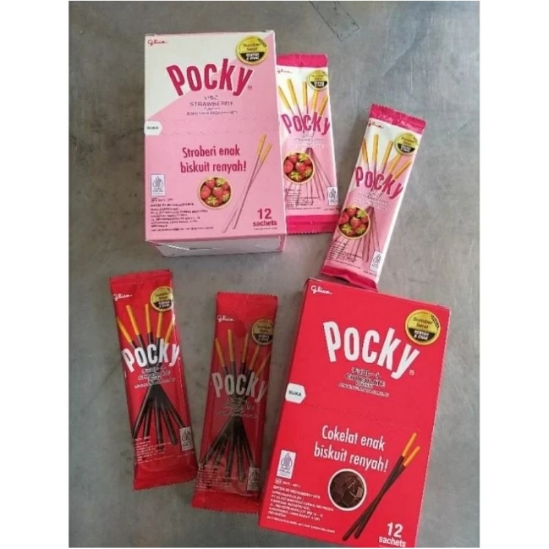 

Biskuit Stik Glico Pocky Sachet Rasa Chocolate dan Strawberry isi 12 Bungkus / Kotak