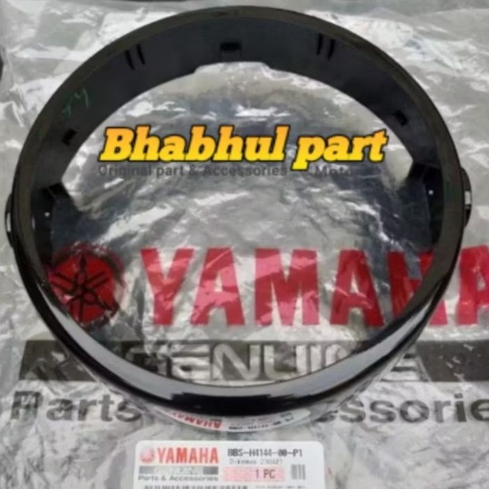 COVER HEADLIGHT RING LAMPU DEPAN XSR 155 HITAM GLOSSY ORIGINAL YAMAHA BBS-H4144-00-P1