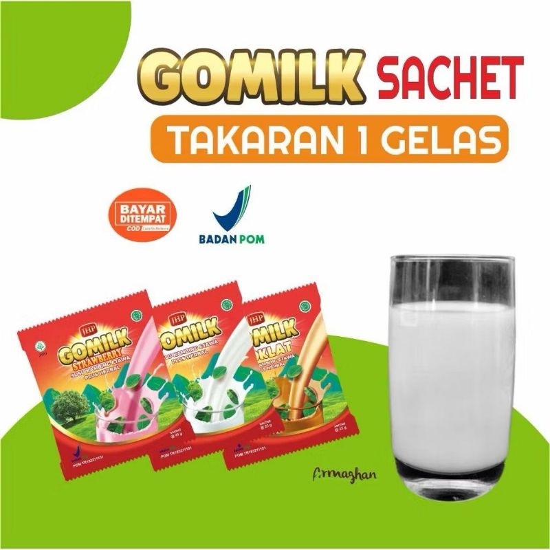 

[ 1 Box - 40 SACHET] Gomilk susu kambing plus herbal tanpa prengus penambah nafsu makan anak dan menjaga kesehatan orang dewasa