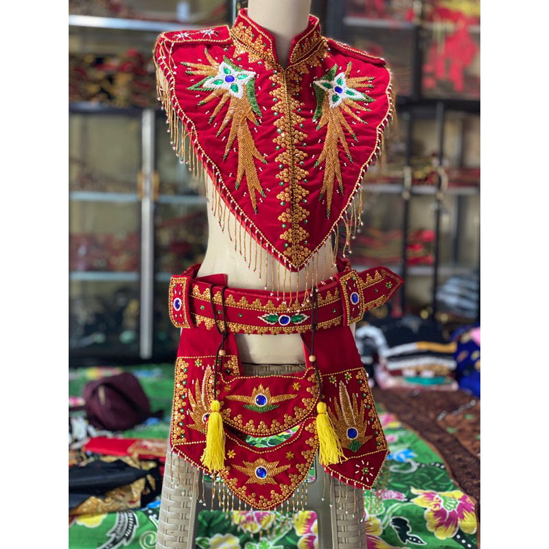 Sempyok jathil merah 1 set / sempyok komplit / sempyok kompit murah