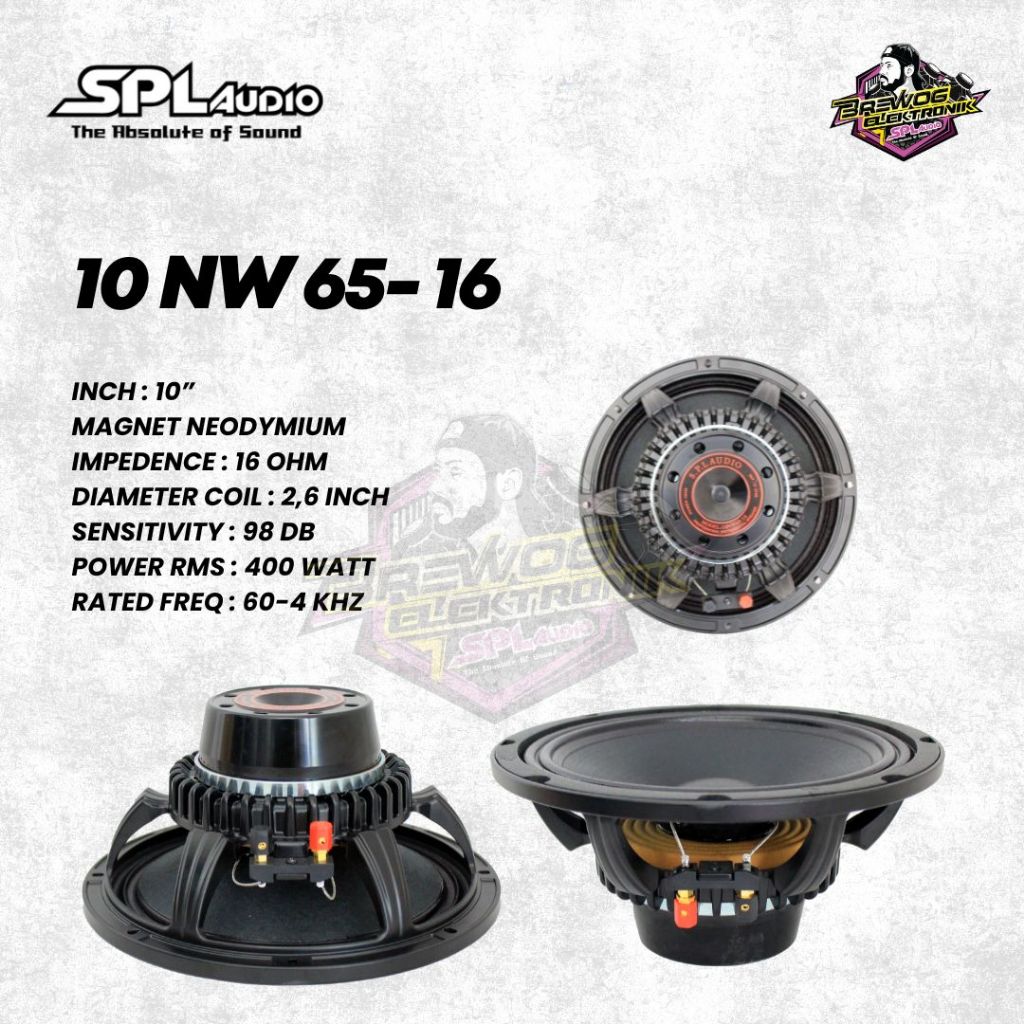 ORIGINAL PRODUK BREWOG SPL AUDIO 10 INCH 10NW65-16