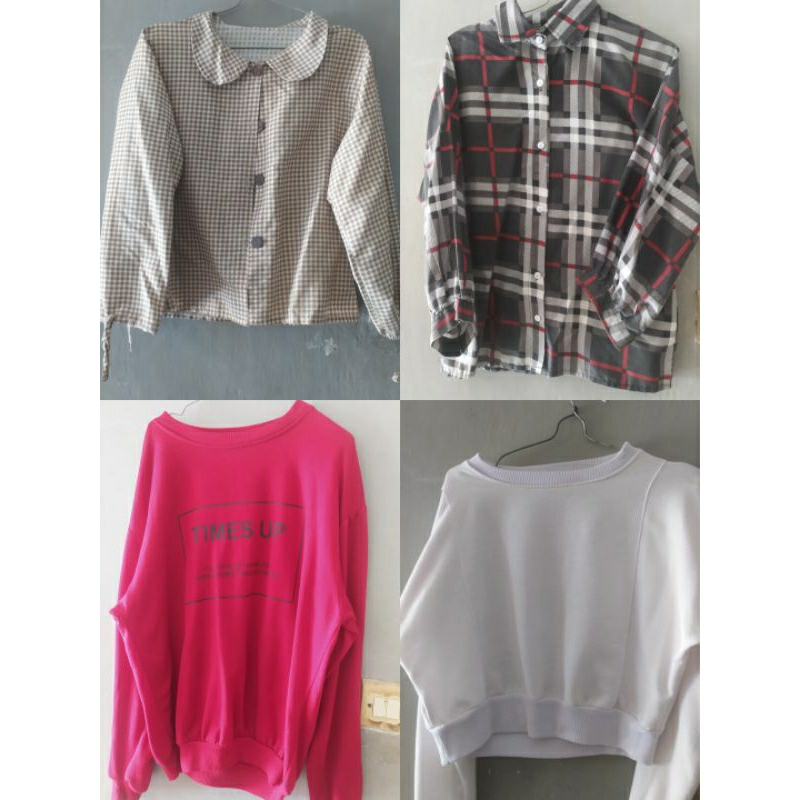 Kemeja Kotak-Kotak Wanita, Sweater Wanita