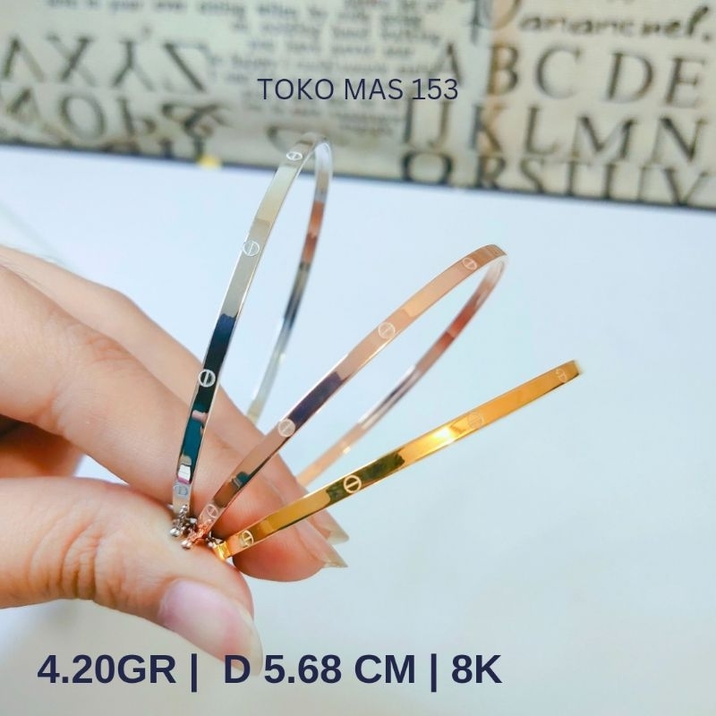 WAJIB TANYA STOK REALPICT GELANG BANGLE CTR 3 WARNA EMAS ASLI KADAR 375