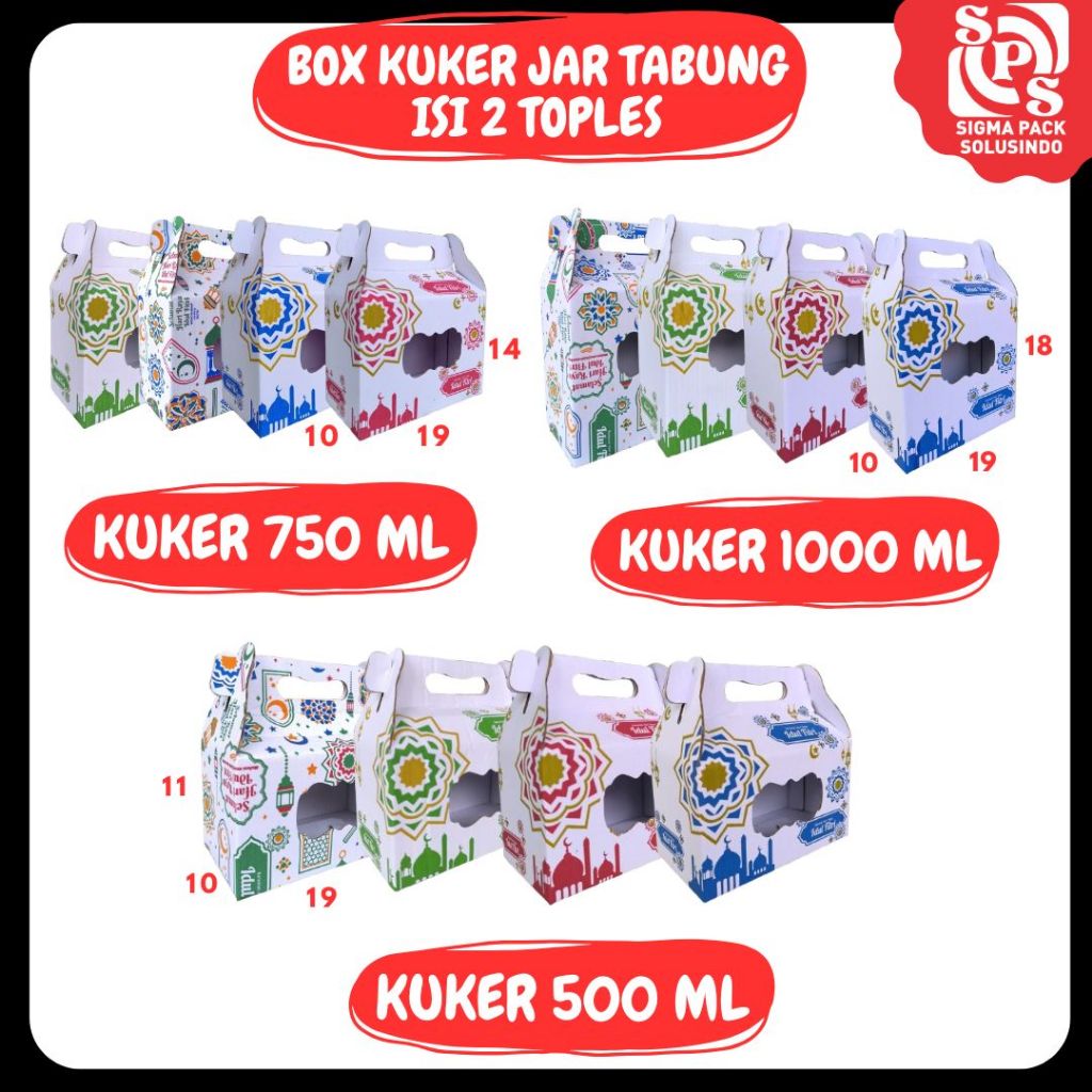 

Box Kuker Jar Isi 2 19x10x18 / 19x10x14 / 19x10x11 Toples Jar 500ml/750ml/1000ml Jinjing Gable Box Jar Kue Kering Gable Box Serbaguna Botol Dus Kue Kering Kemasan Madu Souvenir Hampers Idul Fitri Ied Mubarak