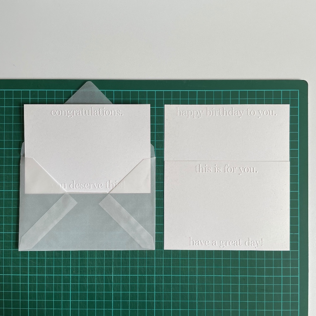 

Embossed Greeting Card & Envelope by Keartas Studio