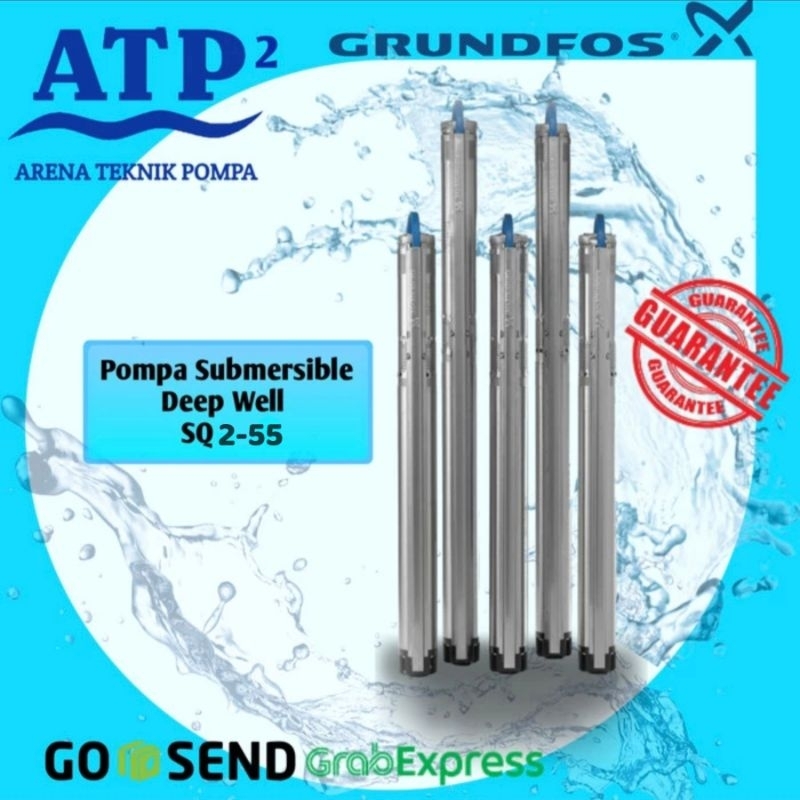 Grundfos SQ 2-55 Pompa Submersible Deep well Pompa Sumur Air Dalam Pompa Sumur bor