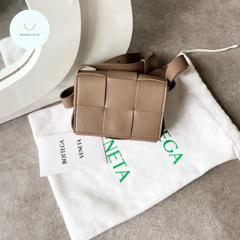 Bottega Veneta Candy Cassette Shoulder Bag Taupe
