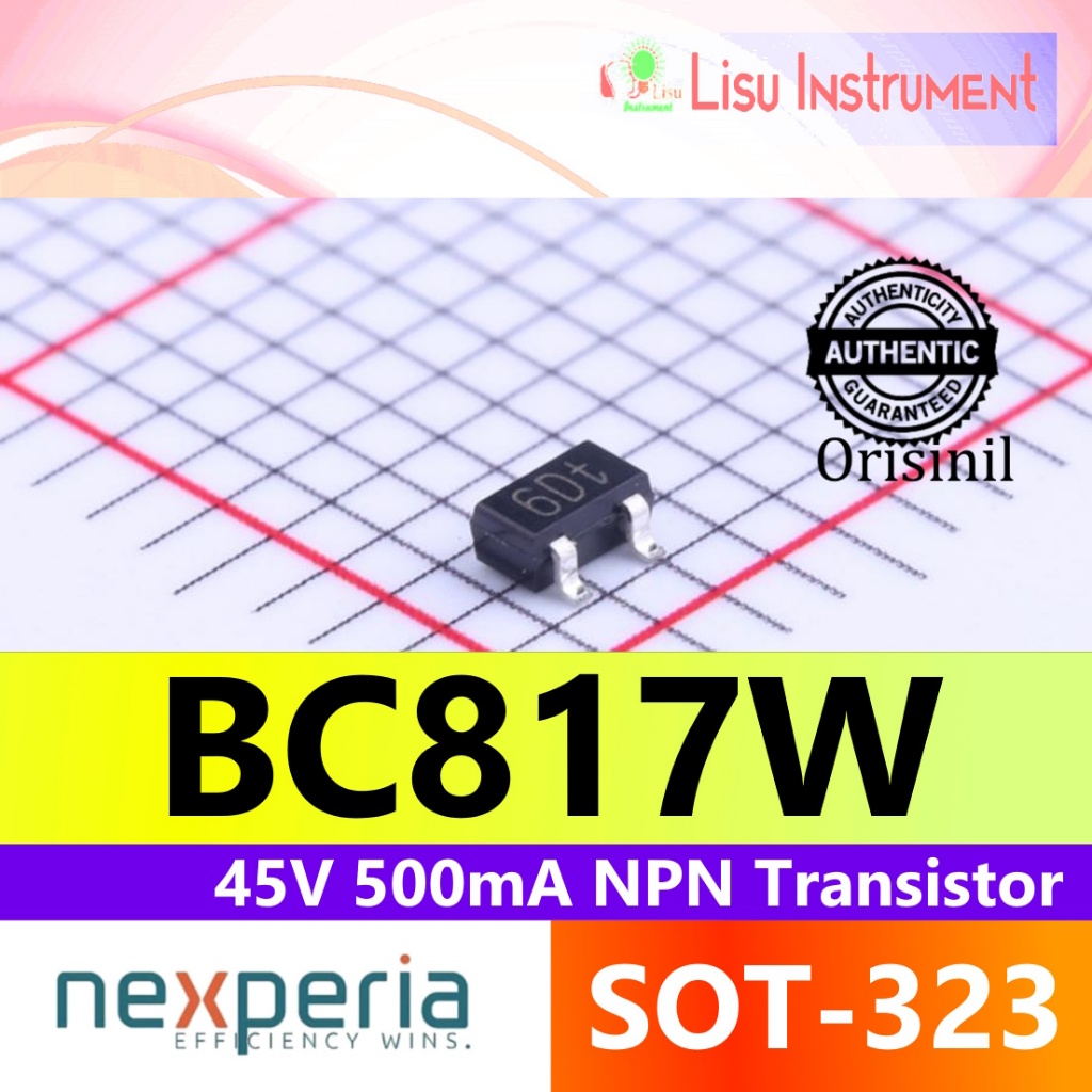 BC817W 45V 500mA NPN Transistor 6Dt 6D BC817 SOT-323 Nexperia ORIGINAL