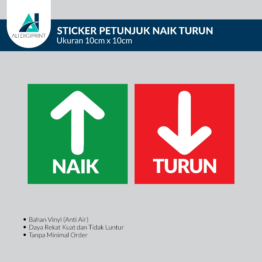 

Stiker Naik Turun / Stiker Arah Panah / stiker tanda panah naik turun / stiker petunjuk arah / stiker atas bawah