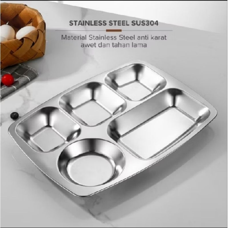 FOOD TRAY - Piring Stainless Steel SUS304