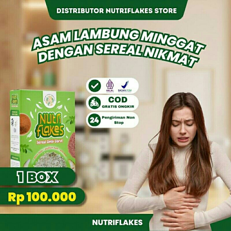 

Nutriflakes - Pengiriman Panam Pekanbaru - Original Minuman Umbi Garut Solusi Atasi Asam Lambung