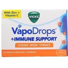 VICKS VAPODROPS IMMUNE SUPPORT COUGH NOSE THROAT