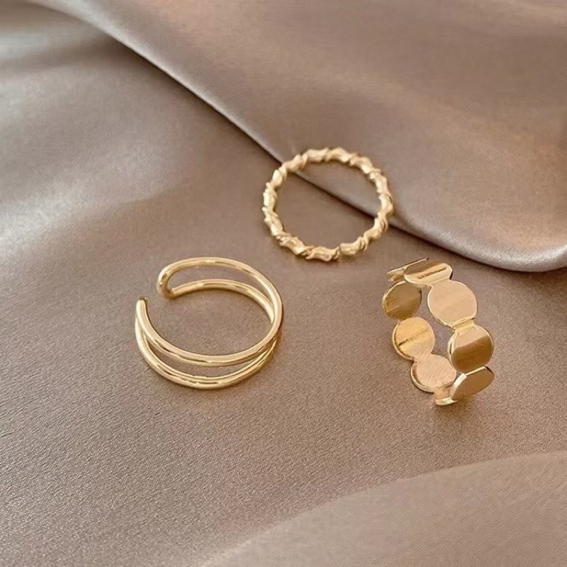 Set Isi 3 Pcs Cincin OOTD Wanita Fashion Korea
