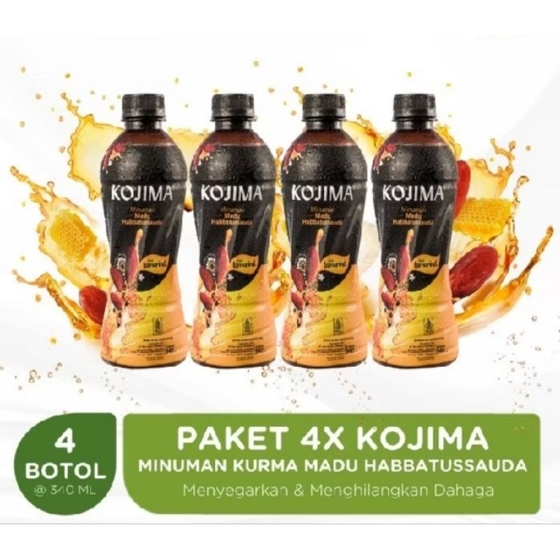 

Paket 4X Kojima Minuman Kurma Madu Habbatussauda (Jinten Hitam) 340 ml - Enakk Sehat