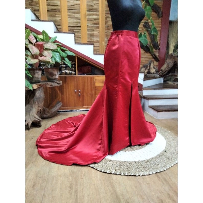 Rok Duyung ekor polosan. Rok duyung bridal ekor.