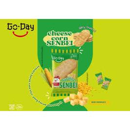 

GO DAY SENBEI CHEESE CORN FLAVORED SNACK RICE CRACKERS RASA KEJU ISI 10 PCS KEMASAN 8,6GR