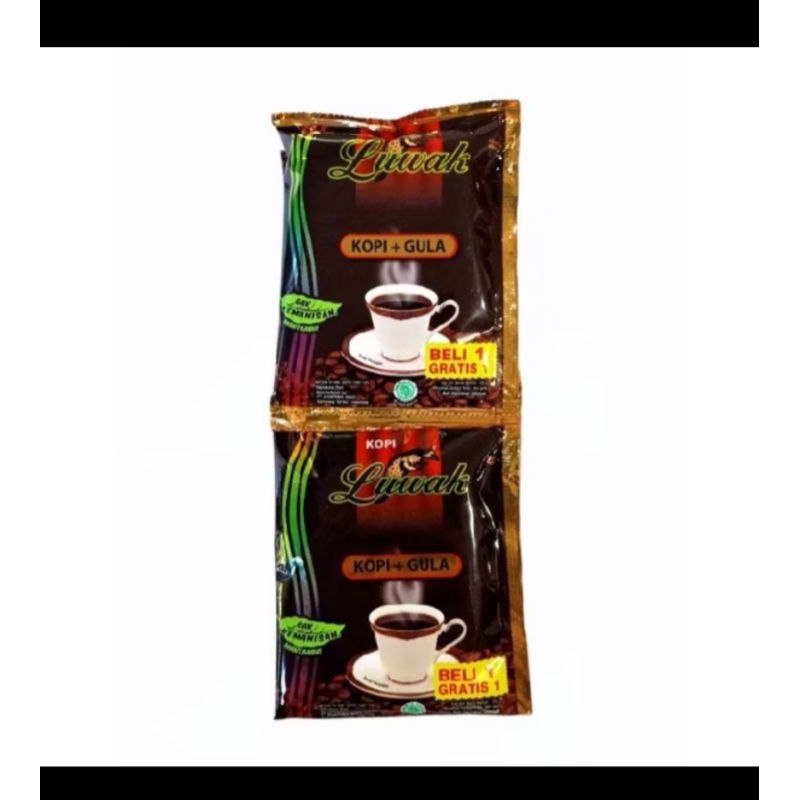 

Kopi Luwak Hitam + Gula kemasan Sachet 1 Renceng isi 10 FREE 6 PCS