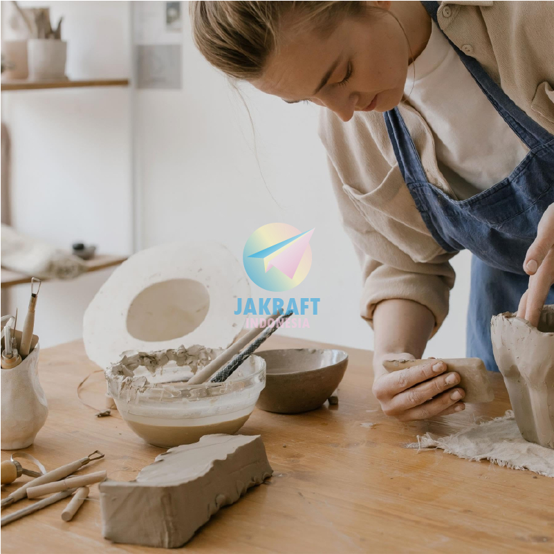 

gk (1 Pack) DYI Modelling Clay Drying Air DAS 1 KG Kilogram White Putih / Brown Teracota Cokelat