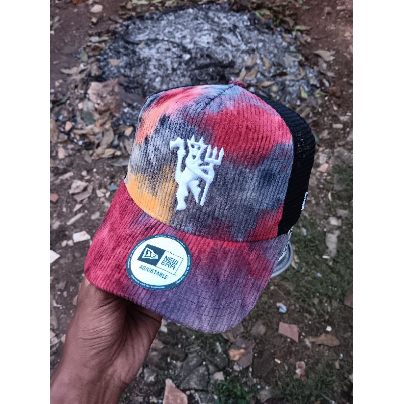 Topi Jaring Football Bola Trucker Hat Hats Caps Cap NE Newera New Era X Manchester United MU Authent